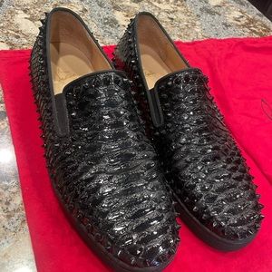 SUPER RARE, LIKE NEW -   CHRISTIAN LOUBOUTIN PIC PYTHON BOAT SHOES
